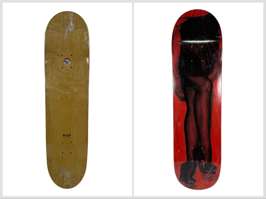 New HUF Legs Up Red Skateboard Deck 31.75'L
