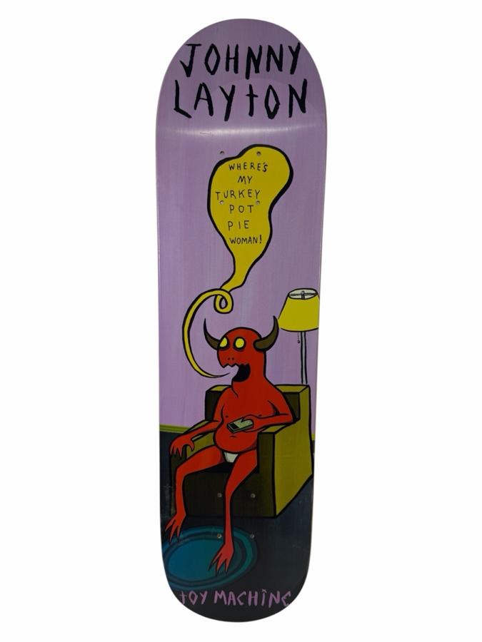 New Johnny Layton Toy Machine Pot Pie Woman Skateboard Deck 30.75'L
 [Photo 2]