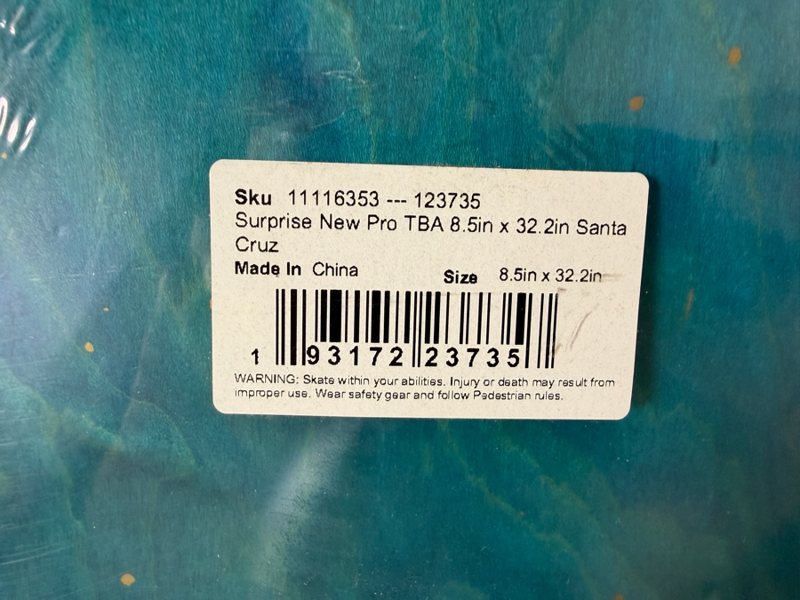 New Factory Sealed Santa Cruz Jake Wooten Crest Skateboard Deck 32.25'L [Photo 6]