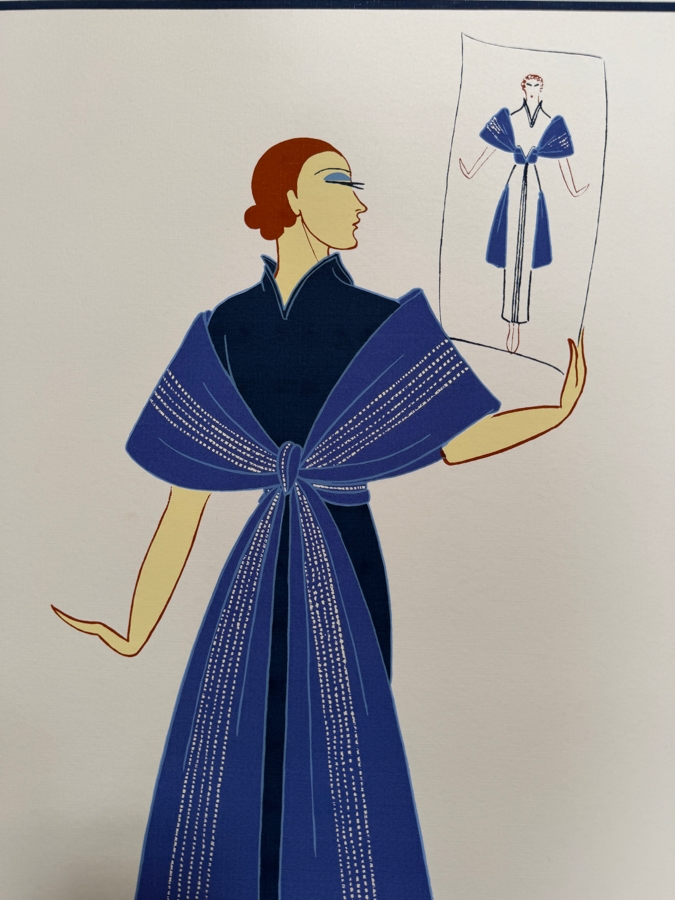 Art Expo NY 1986 Poster Featuring the Art Deco Fashion Design 'Robe de Soir 1937' by the Russian-born French Artist Erte (Romain de Tirtoff) 20' X 28' [Photo 3]