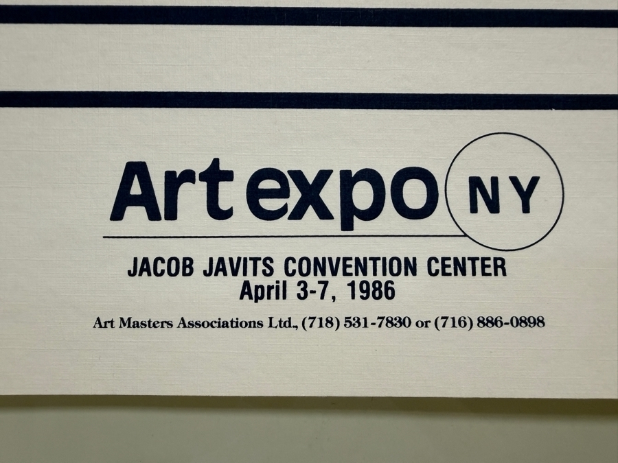 Art Expo NY 1986 Poster Featuring the Art Deco Fashion Design 'Robe de Soir 1937' by the Russian-born French Artist Erte (Romain de Tirtoff) 20' X 28' [Photo 6]