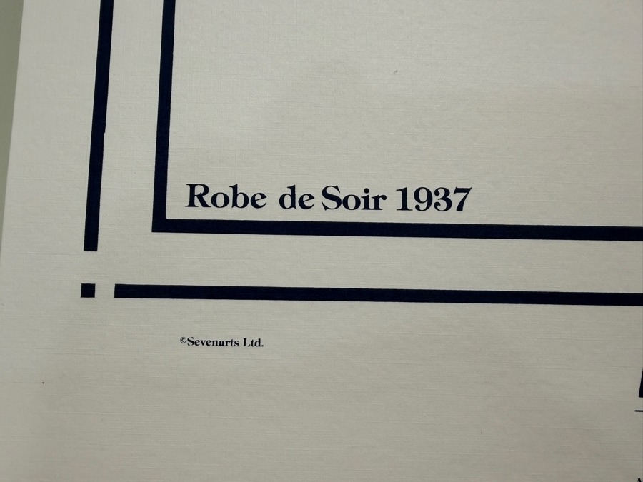 Art Expo NY 1986 Poster Featuring the Art Deco Fashion Design 'Robe de Soir 1937' by the Russian-born French Artist Erte (Romain de Tirtoff) 20' X 28' [Photo 5]
