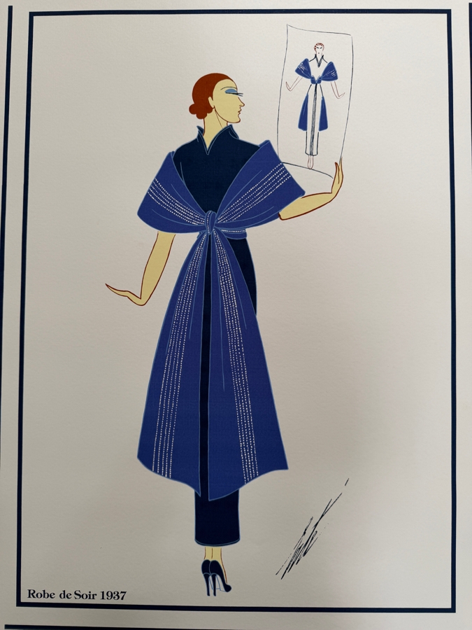 Art Expo NY 1986 Poster Featuring the Art Deco Fashion Design 'Robe de Soir 1937' by the Russian-born French Artist Erte (Romain de Tirtoff) 20' X 28' [Photo 2]