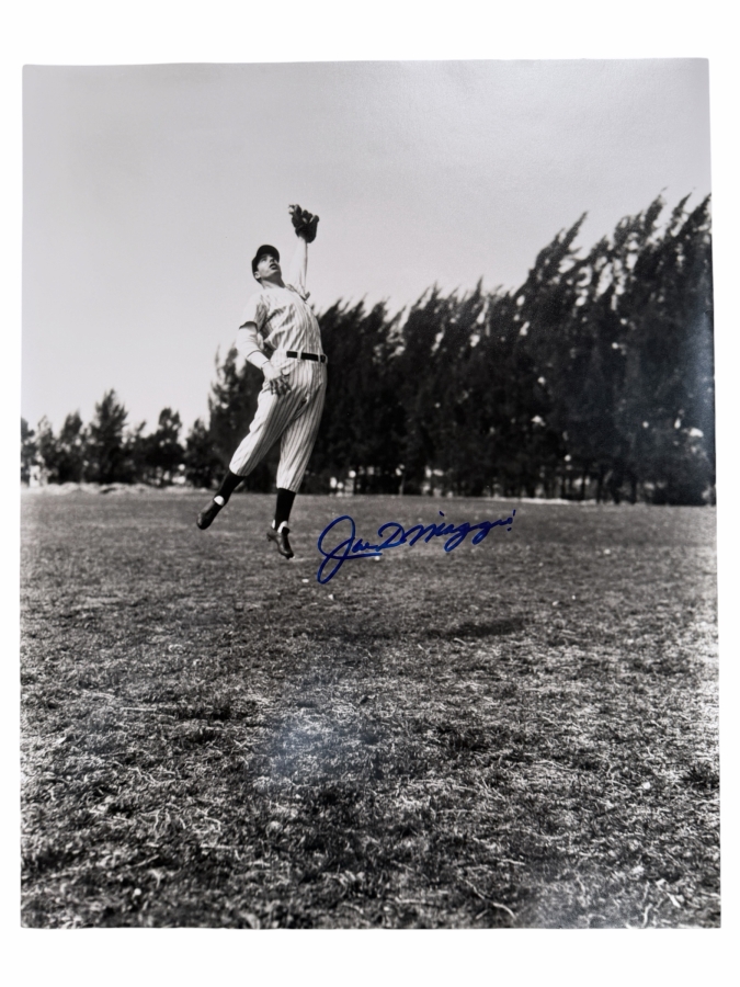 Joe DiMaggio Autographed 16' X 20' B&W Photograph [Photo 9]