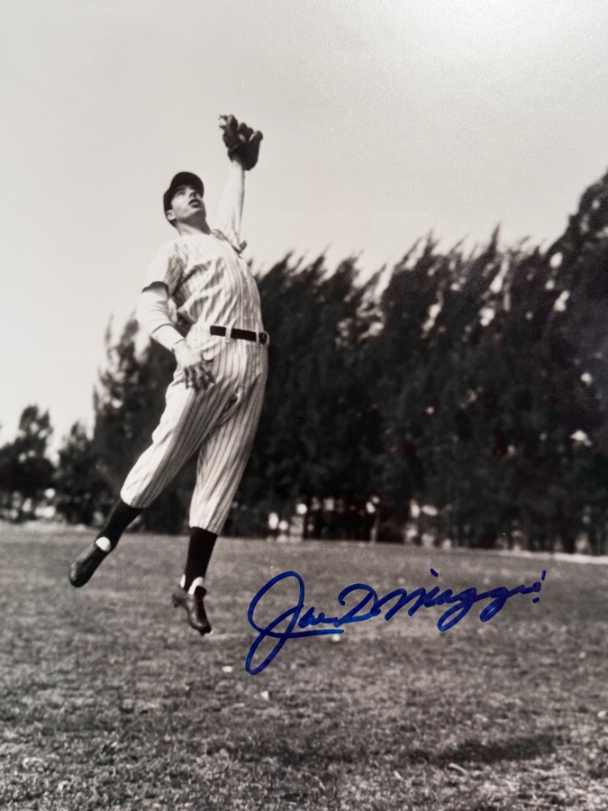 Joe DiMaggio Autographed 16' X 20' B&W Photograph [Photo 2]
