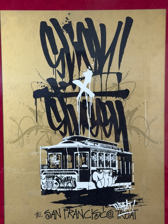 OG Slick Graffiti Artist Print Titled 'San Francisco Threat' 18 X 24 Framed 28 X 37 [Photo 4]