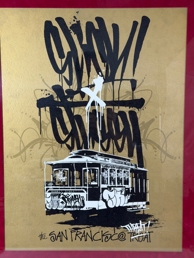 OG Slick Graffiti Artist Print Titled 'San Francisco Threat' 18 X 24 Framed 28 X 37 [Photo 3]
