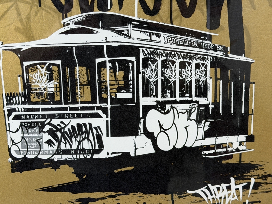 OG Slick Graffiti Artist Print Titled 'San Francisco Threat' 18 X 24 Framed 28 X 37 [Photo 7]