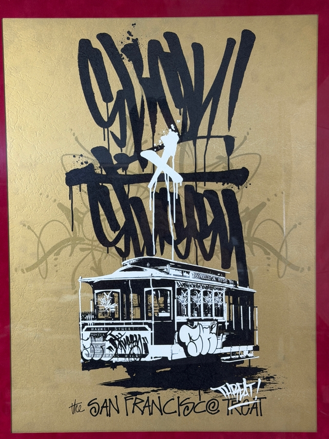 OG Slick Graffiti Artist Print Titled 'San Francisco Threat' 18 X 24 Framed 28 X 37 [Photo 5]