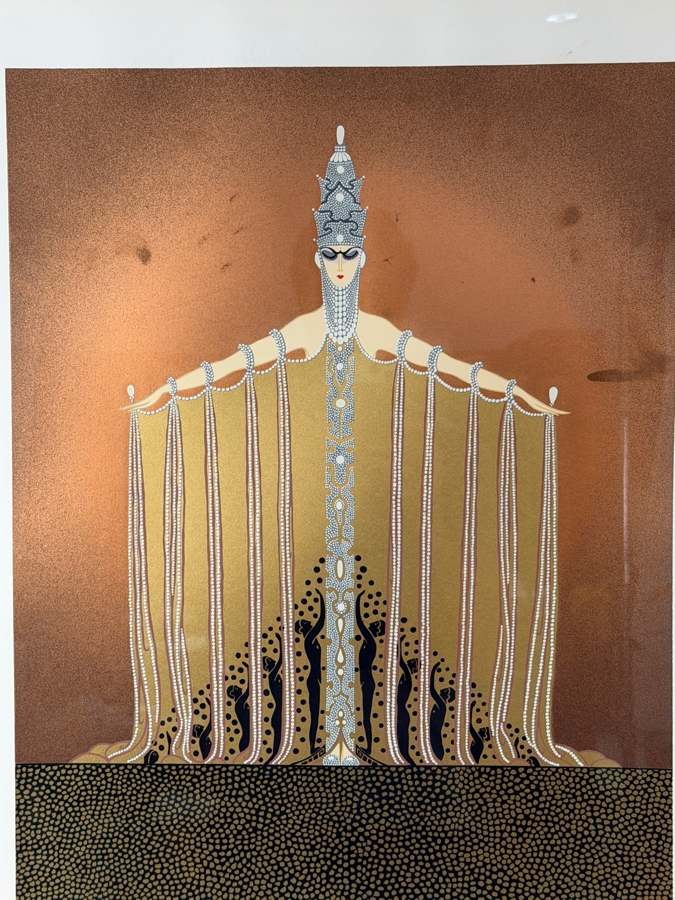 Erte (Romain de Tirtoff) (1892-1990, New York / Russia) Limited Edition Artist Proof A/P Serigraph Titled 'Adoration' Created in 1978 Artist Signed Lower Right Numbered XI of XX 19' X 24' Framed 33.5' X 38.5' [Photo 5]