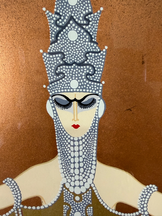 Erte (Romain de Tirtoff) (1892-1990, New York / Russia) Limited Edition Artist Proof A/P Serigraph Titled 'Adoration' Created in 1978 Artist Signed Lower Right Numbered XI of XX 19' X 24' Framed 33.5' X 38.5' [Photo 9]