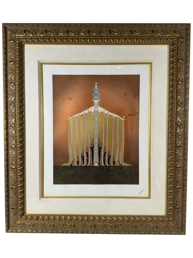 Erte (Romain de Tirtoff) (1892-1990, New York / Russia) Limited Edition Artist Proof A/P Serigraph Titled 'Adoration' Created in 1978 Artist Signed Lower Right Numbered XI of XX 19' X 24' Framed 33.5' X 38.5' [Photo 2]