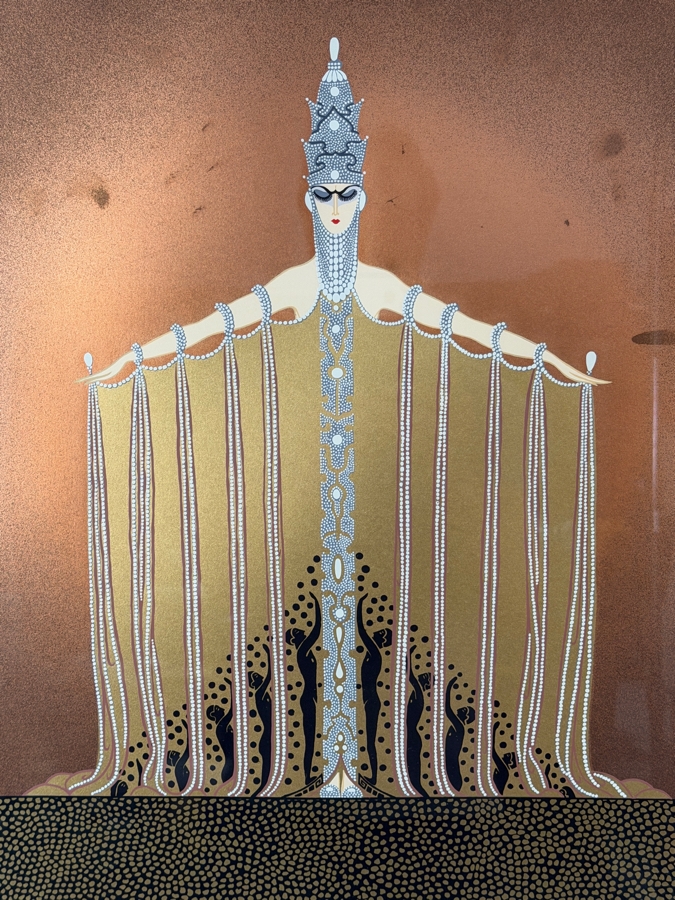 Erte (Romain de Tirtoff) (1892-1990, New York / Russia) Limited Edition Artist Proof A/P Serigraph Titled 'Adoration' Created in 1978 Artist Signed Lower Right Numbered XI of XX 19' X 24' Framed 33.5' X 38.5' [Photo 7]