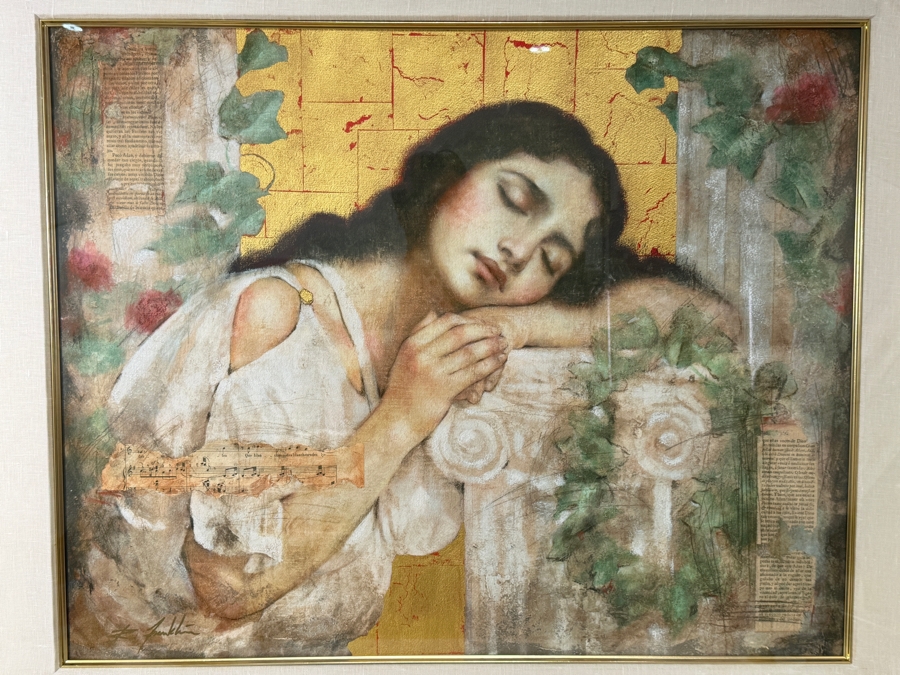 Richard Franklin Giclee Print Titled 'Love's Dream' Signed Lower Left 29.5 X 24 Framed 41 X 35