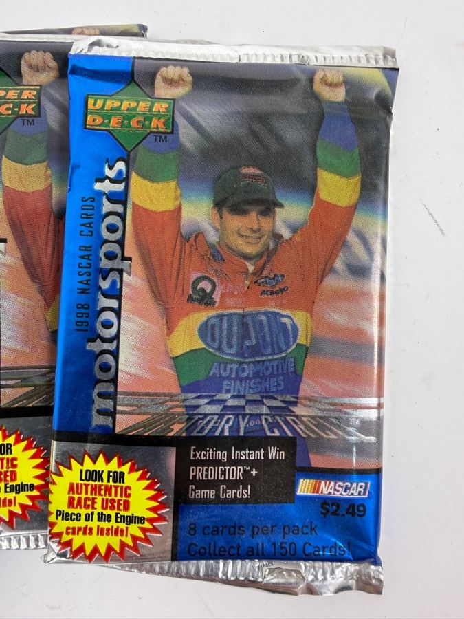 (13) Unopened 1998 Upper Deck Motorsports NASCAR Trading Card Packs [Photo 2]