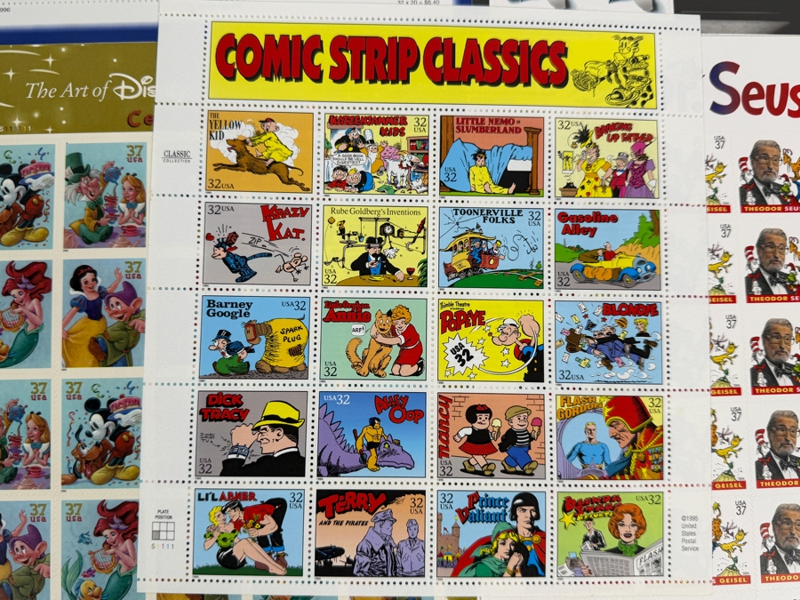 US Mint Postage Stamps: Jim Henson, Dr. Seuss, The Art of Disney, Classic Movie Monsters, Comic Strip Classics, Animals, Houdini and Duke Kahanamoku [Photo 6]