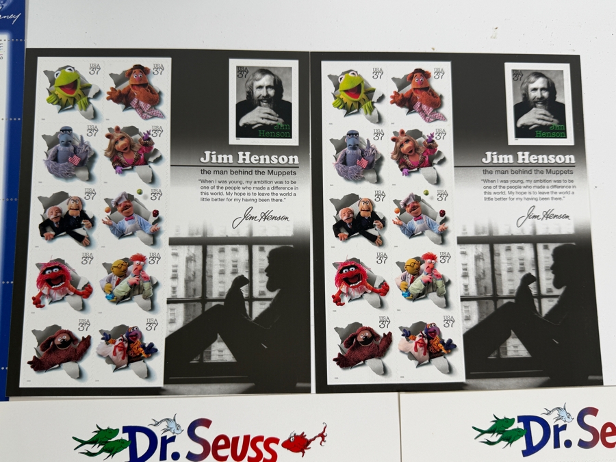 US Mint Postage Stamps: Jim Henson, Dr. Seuss, The Art of Disney, Classic Movie Monsters, Comic Strip Classics, Animals, Houdini and Duke Kahanamoku [Photo 3]