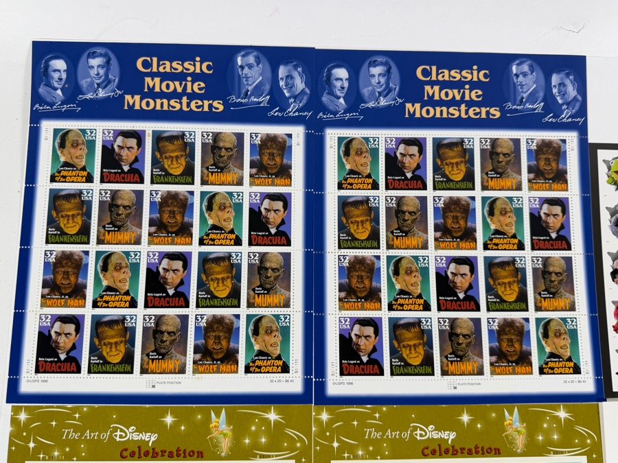 US Mint Postage Stamps: Jim Henson, Dr. Seuss, The Art of Disney, Classic Movie Monsters, Comic Strip Classics, Animals, Houdini and Duke Kahanamoku [Photo 2]
