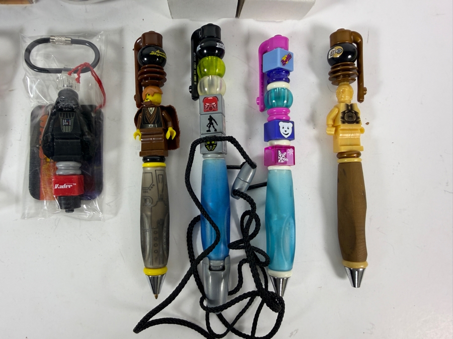 Collection of Pod Pens, Lego Pens, Wayne Gretzky Pens and Lego Star Wars Keychains [Photo 7]