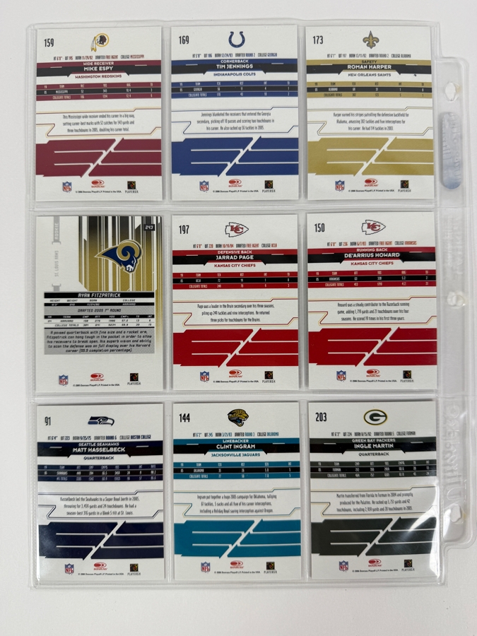 (9) Limited Edition Rookie NFL Football Cards - See Photos [Photo 11]