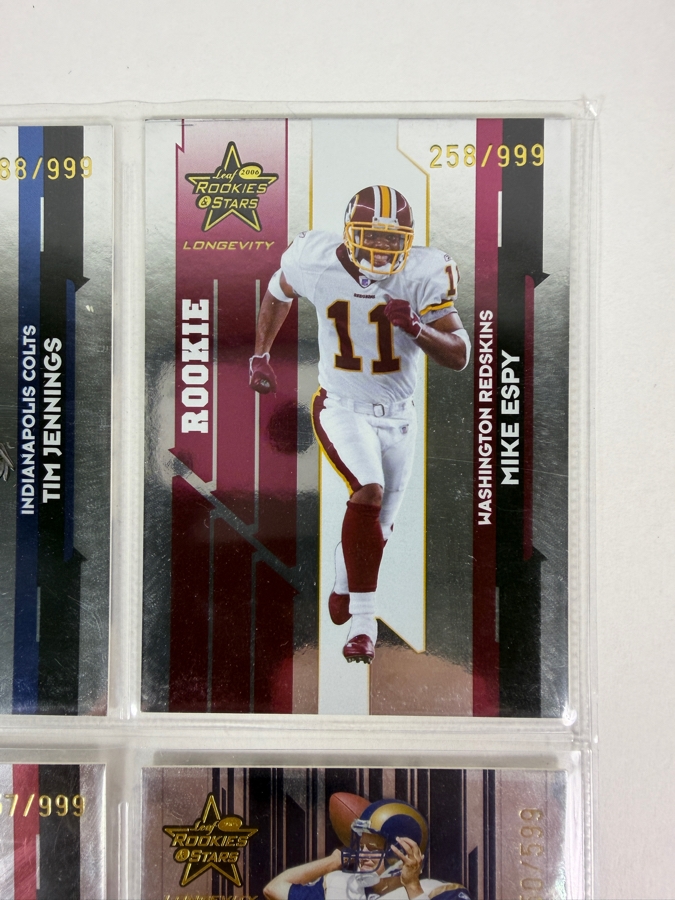 (9) Limited Edition Rookie NFL Football Cards - See Photos [Photo 10]