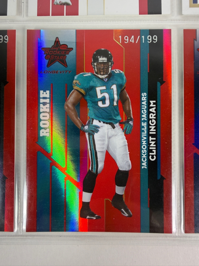(9) Limited Edition Rookie NFL Football Cards - See Photos [Photo 3]