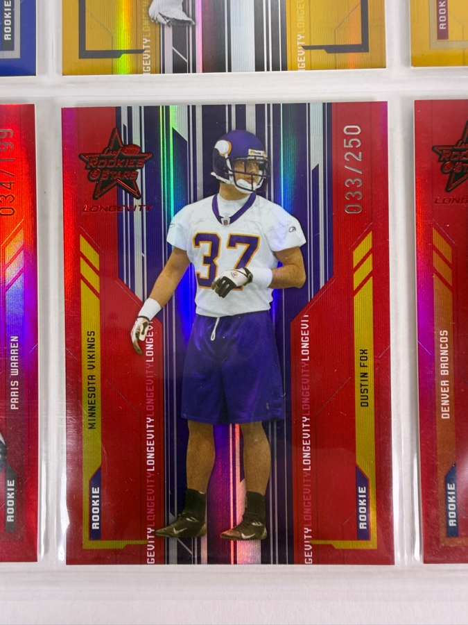 (9) Limited Edition Rookie NFL Football Cards - See Photos [Photo 9]