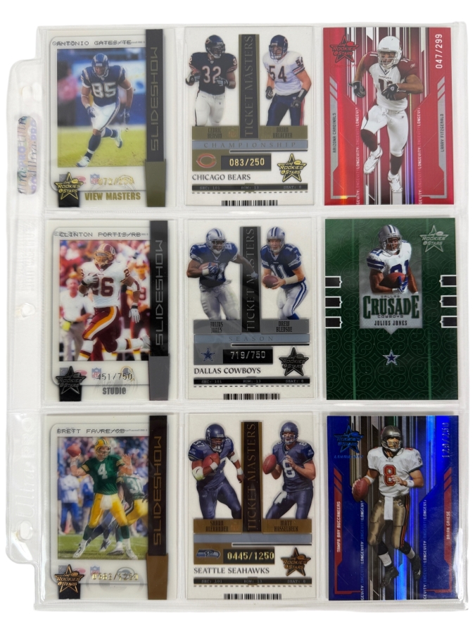 (9) Limited Edition / Rookie NFL Football Cards - See Photos