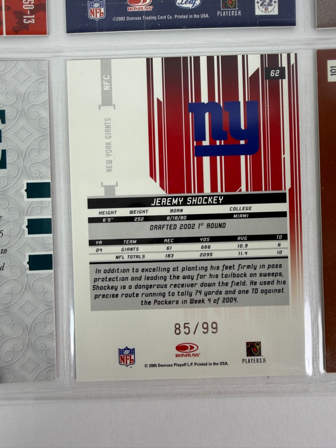 (9) Limited Edition / Rookie NFL Football Cards - See Photos [Photo 12]