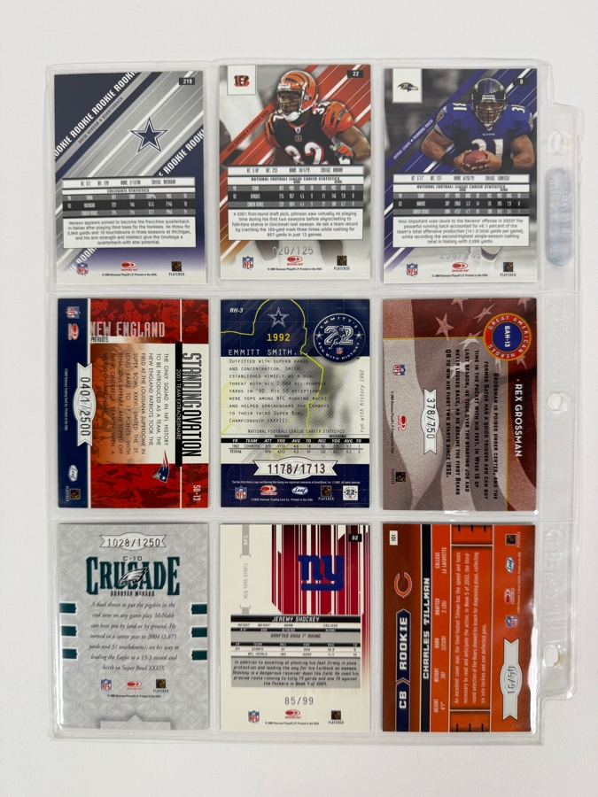 (9) Limited Edition / Rookie NFL Football Cards - See Photos [Photo 11]