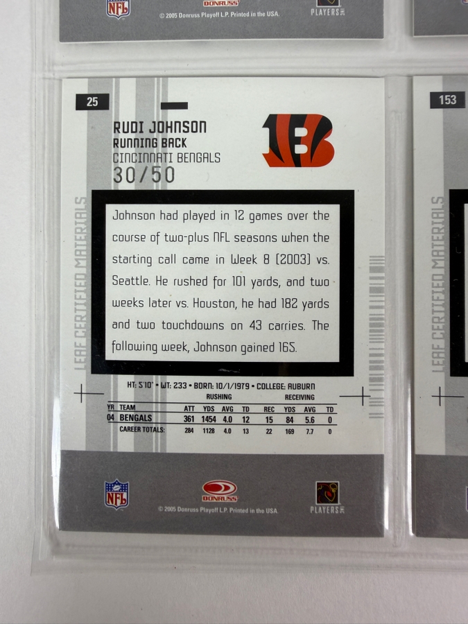 (9) Limited Edition / Rookie NFL Football Cards - See Photos [Photo 13]