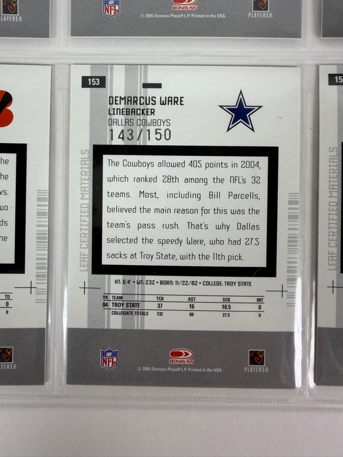 (9) Limited Edition / Rookie NFL Football Cards - See Photos [Photo 14]