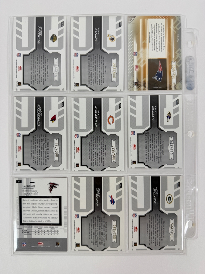 (9) Limited Edition / Rookie NFL Football Cards - See Photos [Photo 11]
