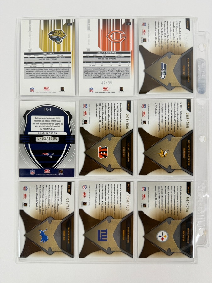 (9) Limited Edition / Rookie NFL Football Cards - See Photos [Photo 11]