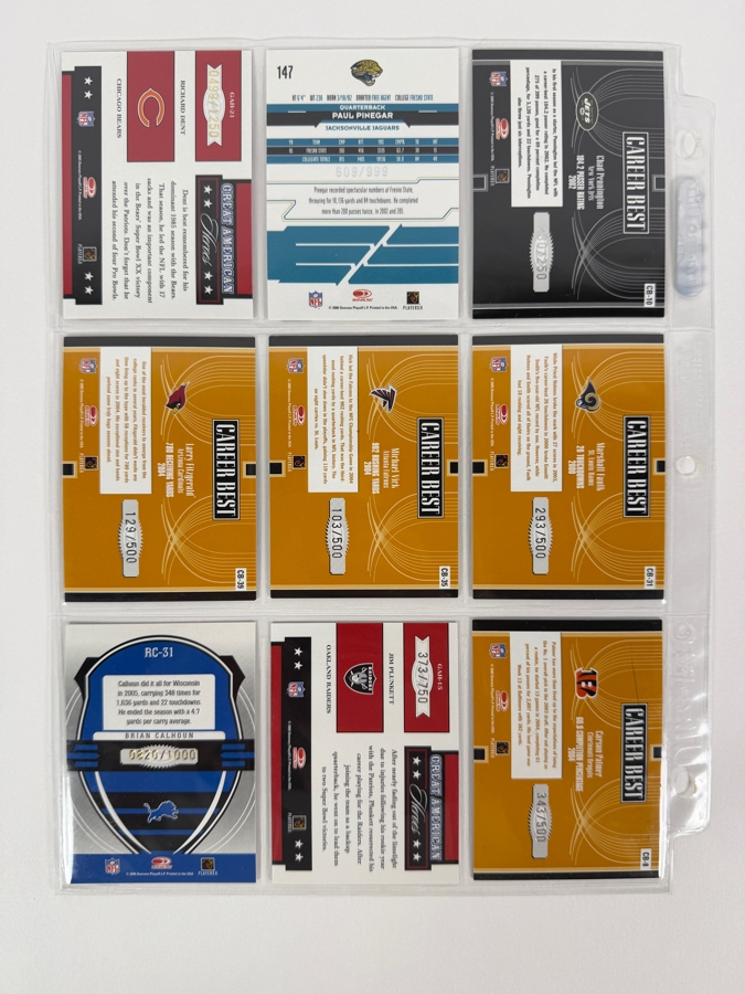 (9) Limited Edition / Rookie NFL Football Cards - See Photos [Photo 11]