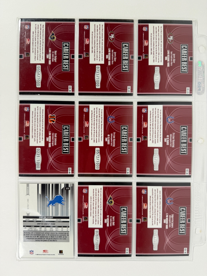(9) Limited Edition / Rookie NFL Football Cards - See Photos [Photo 11]