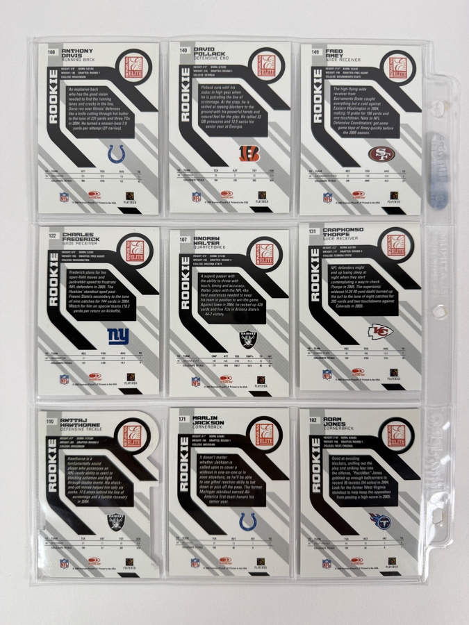 (9) Limited Edition Rookie NFL Football Cards - See Photos [Photo 11]