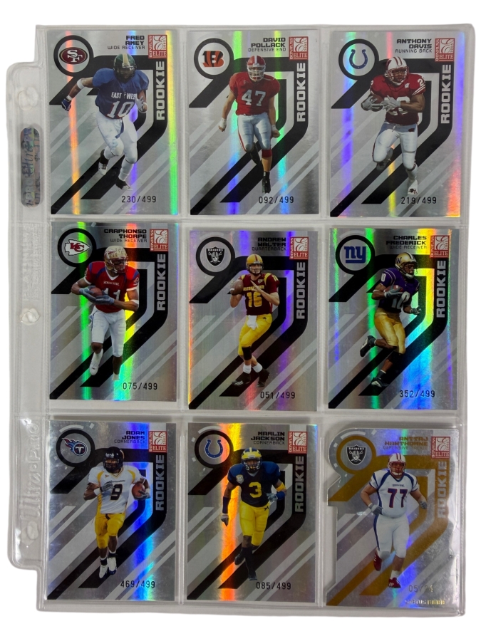(9) Limited Edition Rookie NFL Football Cards - See Photos