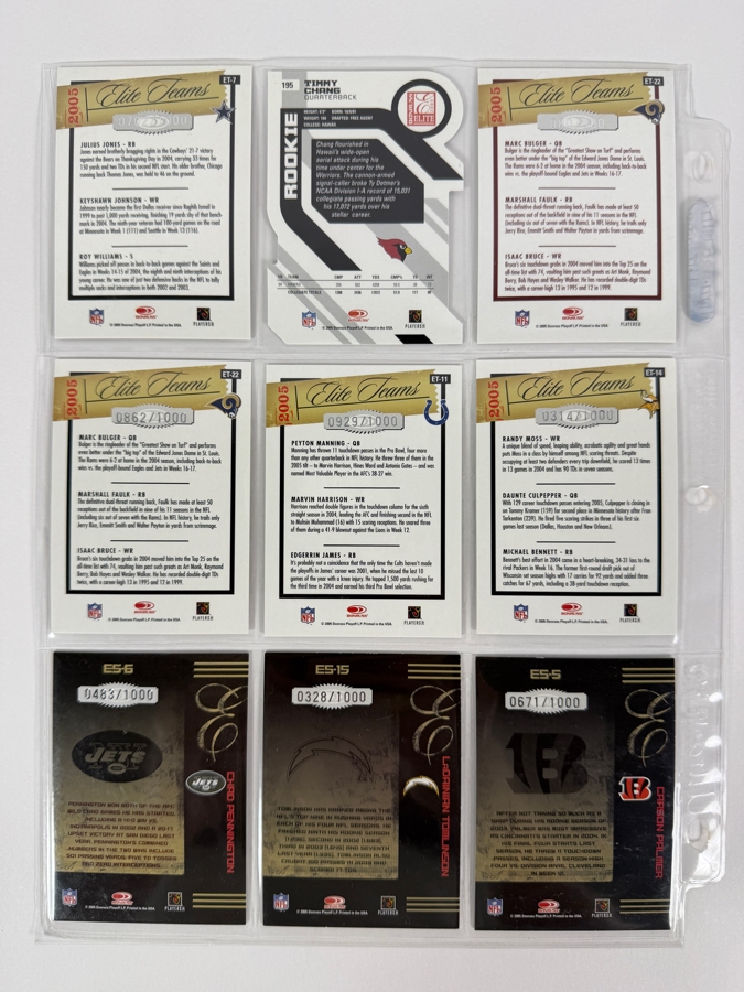 (9) Limited Edition / Rookie NFL Football Cards - See Photos [Photo 11]