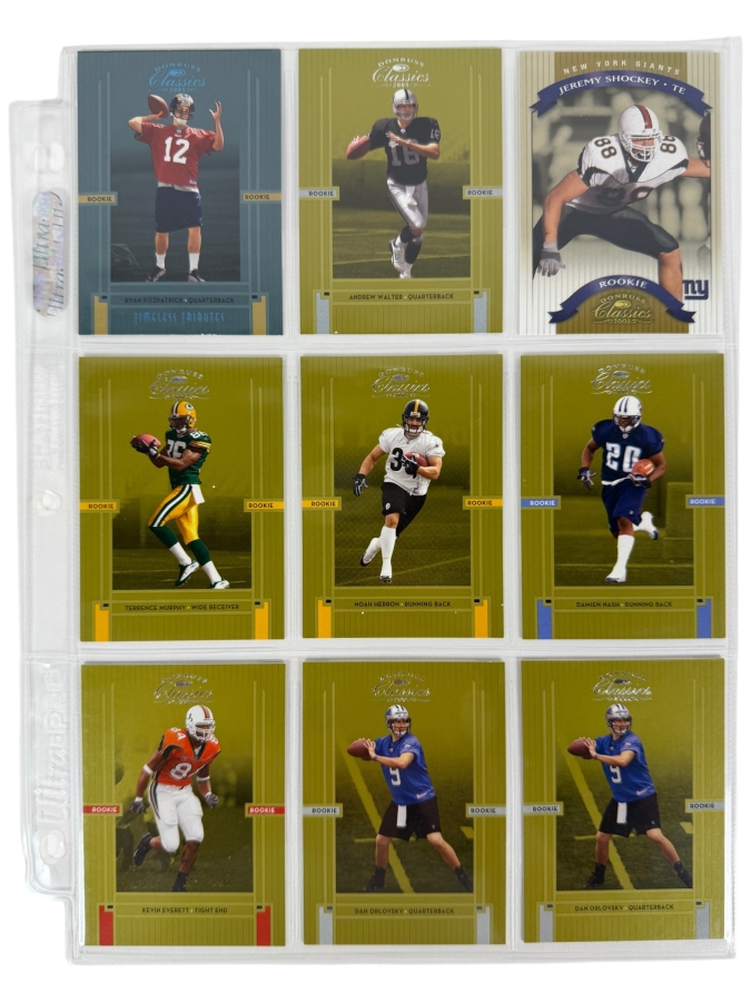 (9) Limited Edition Rookie NFL Football Cards - See Photos