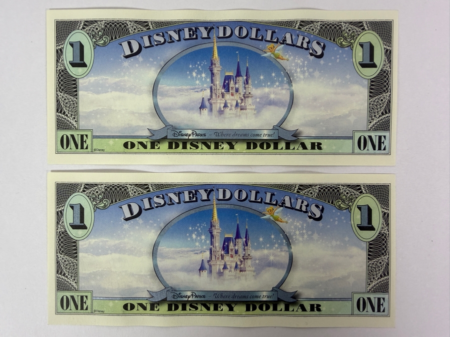 (2) 2007 $1 Disney Dollars Featuring Ariel from The Little Mermaid In Mint Uncirculated Condition Serial Numbers A00145662 / A00145668 [Photo 4]