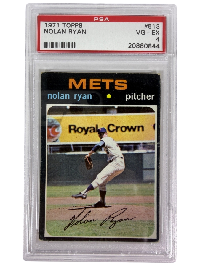1971 Topps Nolan Ryan #513 MLB Baseball Card PSA 4 Very Good - Excellent