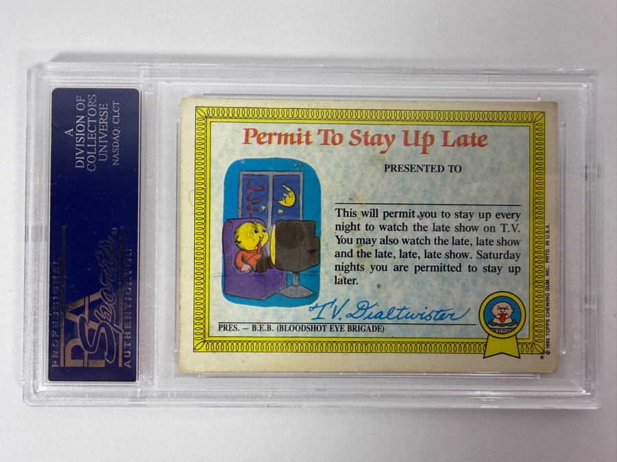 1985 Garbage Pail Kids Nasty Nick Stickers - Glossy #1a PSA 3 Very Good [Photo 3]