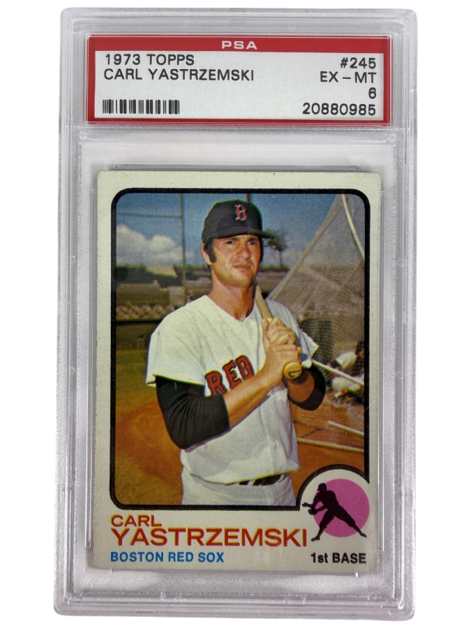 1973 Topps Carl Yastrzemski #245 MLB Baseball Card PSA 6 Excellent - Mint