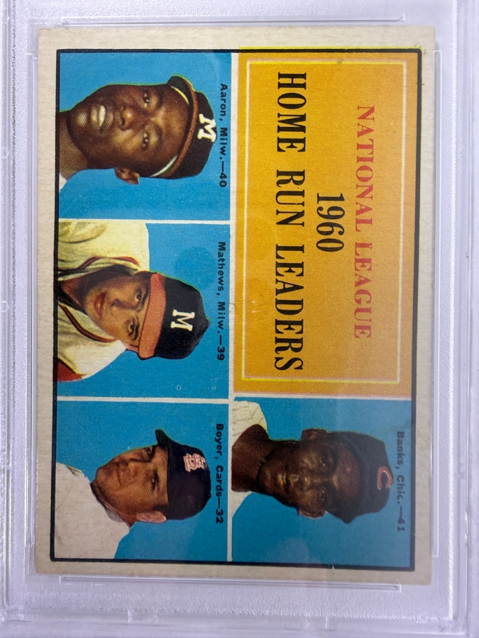 1961 Topps National League Home Run Leaders #43 MLB Baseball Card PSA 5 Excellent [Photo 2]