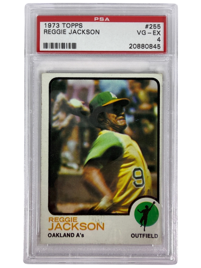 1973 Topps Reggie Jackson #255 MLB Baseball Card PSA 4 VG-EX