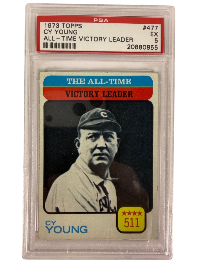 1973 Topps Cy Young All-Time Victory Leader #477 MLB Baseball Card PSA 5 Excellent