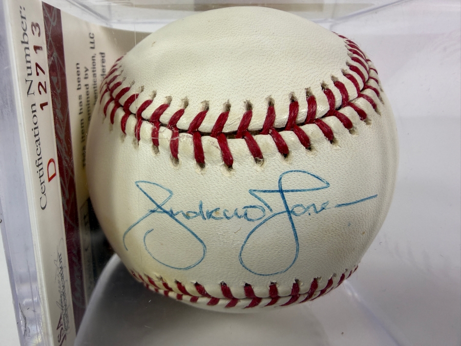 Andrew Jones Signed MLB Baseball with JSA James Spence Cert [Photo 3]