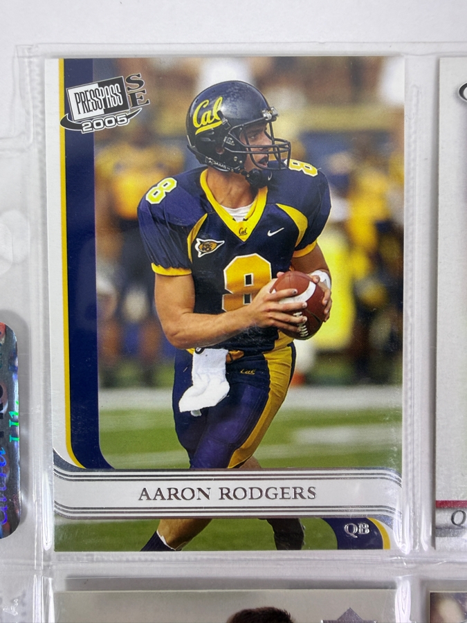 (9) Aaron Rodgers Rookie NFL Football Cards - See Photos [Photo 3]