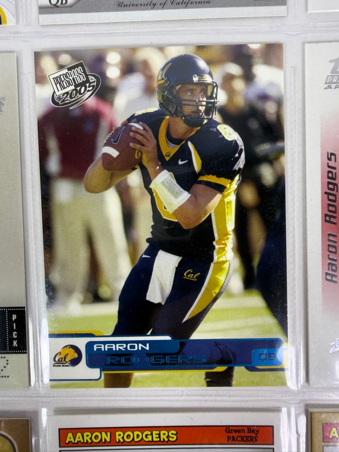 (9) Aaron Rodgers Rookie NFL Football Cards - See Photos [Photo 7]